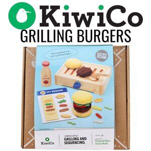 NEW KiwiCo Kiwi Co. Crate Build-a-Burger Grill Grilling Burger Kit Sequencing Pr